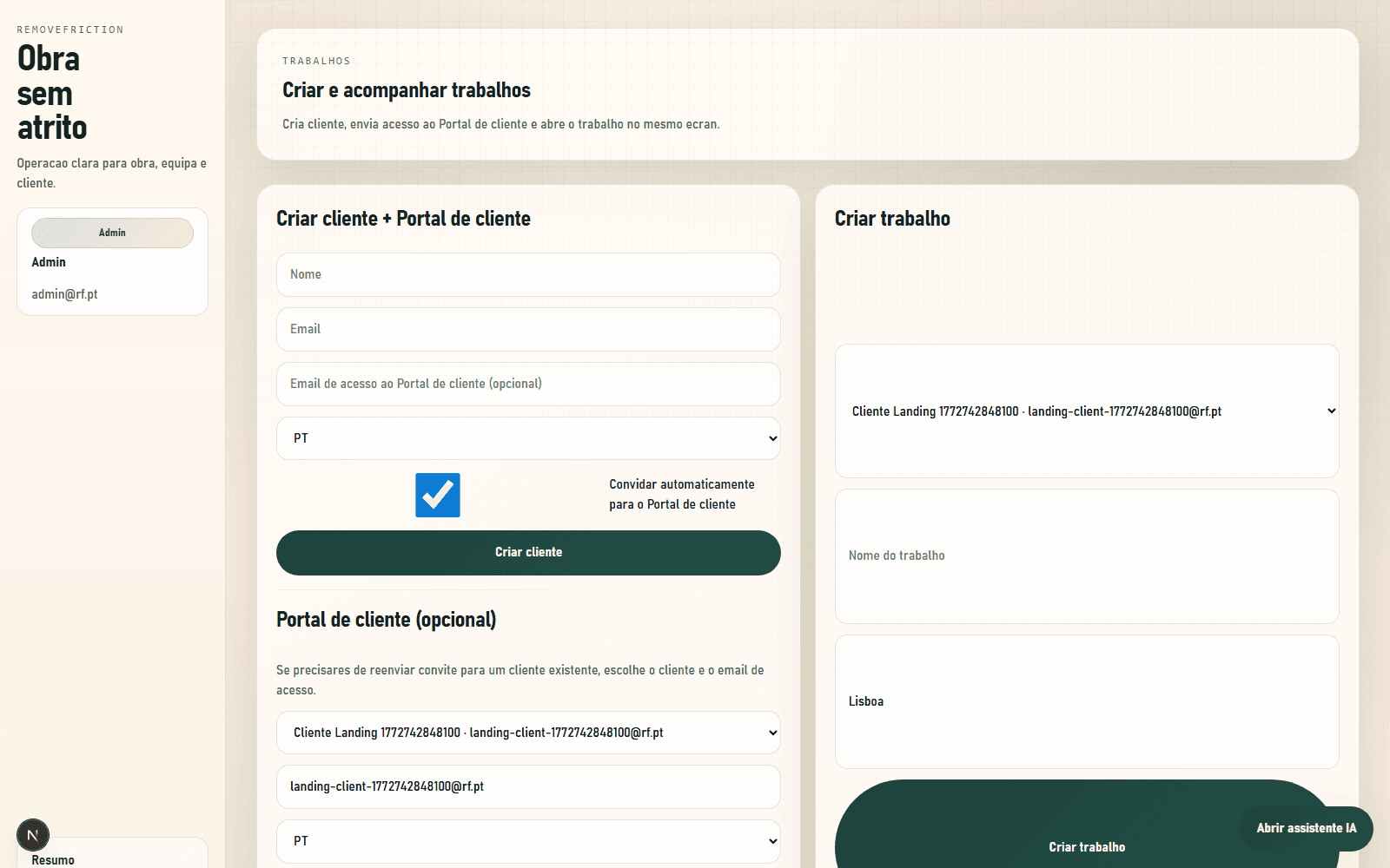 Portal cliente com progresso, fotos e menos telefonemas preview